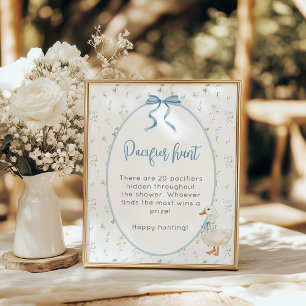 Albern Gänse Blumenjagd Schnuller Kinderdusche Poster