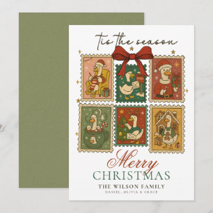 Albern Gänse Funny Vintag Frohe Weihnachten