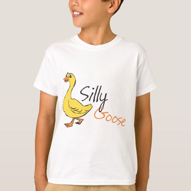 Albern Gänse Gänse-Cartoon T-Shirt (Vorderseite)
