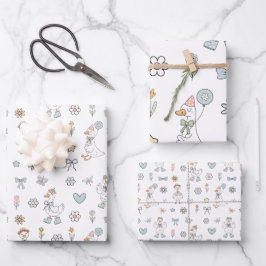 Albern Gänse Geburtstag Geschenkpapier Set