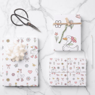 Albern Gänse Geburtstag Geschenkpapier Set
