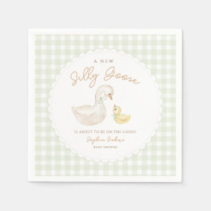 Albern Gänse Gingham Duck Babydusche Serviette