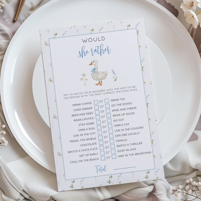 Albern Gänse Hätte sie lieber ein Baby Duschspiel (Von Creator hochgeladen)