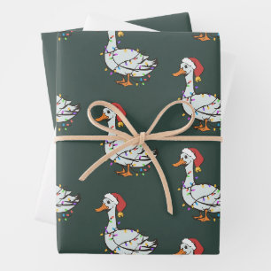 Albern Gänse Leichte Weihnachten Weihnachtsdusche Geschenkpapier Set