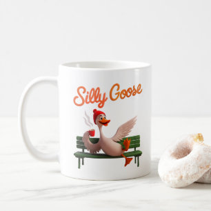 Albern Gänse Niedlich Gänse Meme Kaffeetasse
