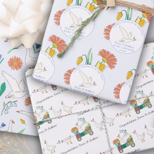 Albern Gänse Party Kinderdusche Geschenkpapier Set