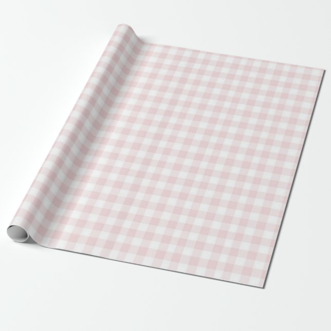 Albern Gänse Pink Gingham Birthday Party Geschenkpapier (Ungerollt)