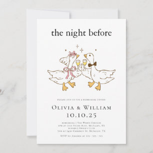 Albern Gänse Probe Abendessen Einladung