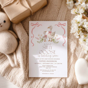 Albern Gänse Vinatge Bow Girl Babydusche Einladung