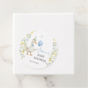 Albern Gänse Wildblume Baby Boy Dusche Danke Geschenkanhänger