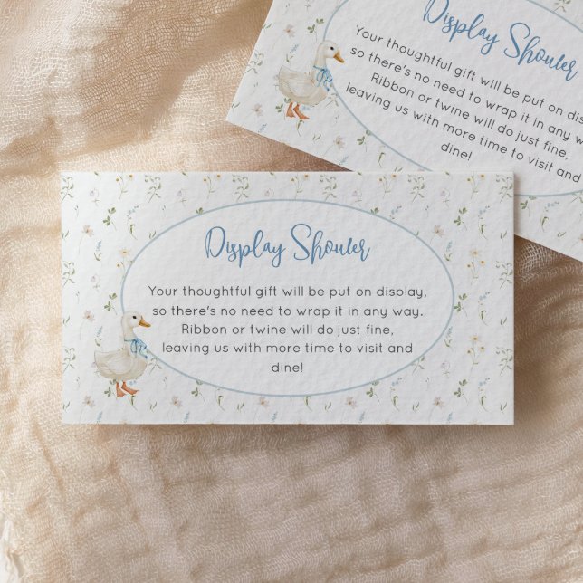 Albern Gänse Wildblume Blauer Junge Display Dusche Begleitkarte (Von Creator hochgeladen)