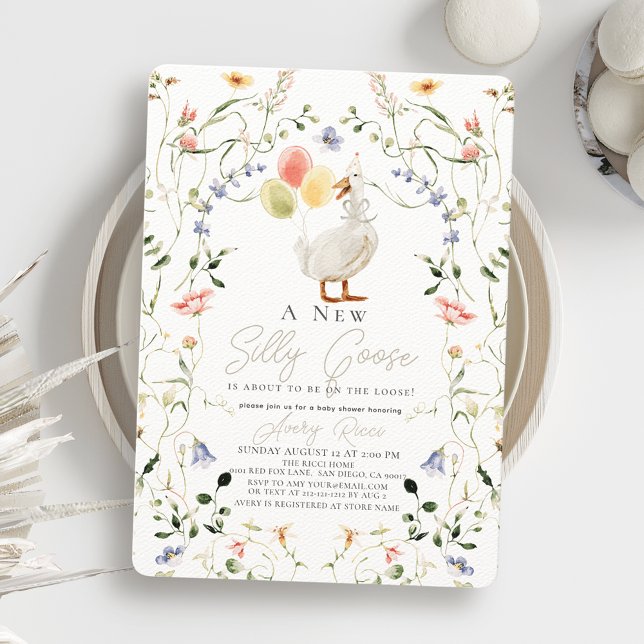 Albern Gänse-Wildblume Blumenspülung Einladung (Von Creator hochgeladen)