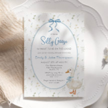 Albern Gänseblauer Bow Bläschen Baby-Dusche