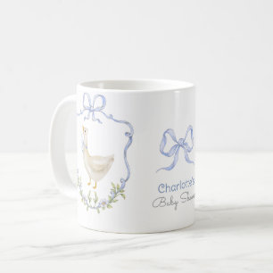 Albern Gänseblauer Bow Whimsical Baby Dusche Kaffeetasse