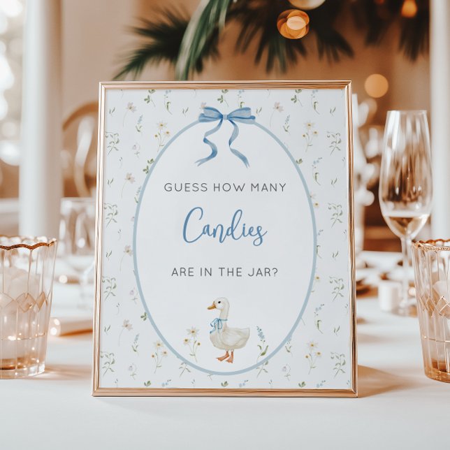 Albern Gänsejunge Babydusche Candy Guessing Game Poster (Von Creator hochgeladen)