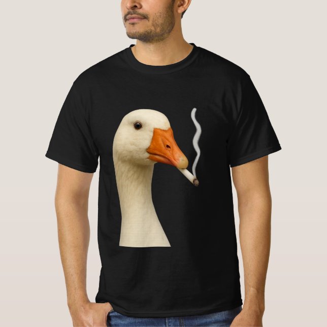 Albern Gänserauchememe | Zigarette für Rauchgänse T-Shirt (Vorderseite)