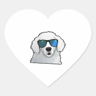 Albern Glasses Kuvasz Classic T - Shirt Herz-Aufkleber