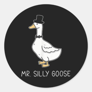 Albern Goose Couple Matching Funny Men Runder Aufkleber