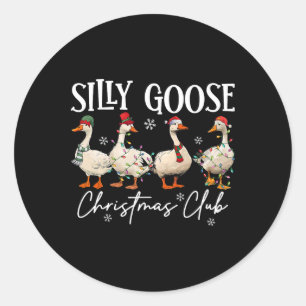 Albern Gotische Weihnachtsklub Funny Christmas Lig Runder Aufkleber