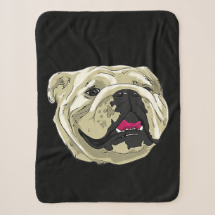 Albern Happy English British Bulldog Premium-Gesch Sherpadecke