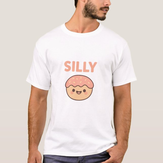 Albern Kawaii Donut - Niedlicher Funny Cartoon Des T-Shirt (Vorderseite)