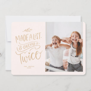 Albern Kids Weihnachts-Fotokarte Eine List Card ge Einladung