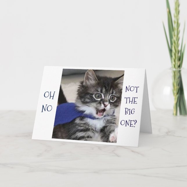 ALBERN KITTY SAGT "OH NEIN, NICHT DER GROSSE" GEBU KARTE (Vorderseite)