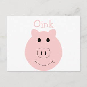 Albern rosa Schweinekarte Postkarte