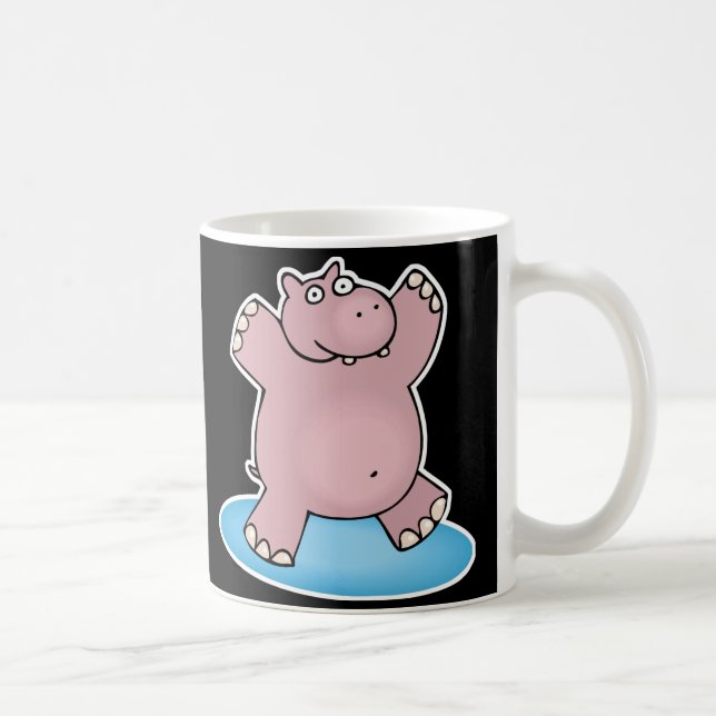 albern rosa Tanzhippo Kaffeetasse (Rechts)