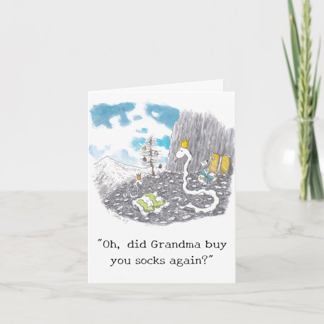 Albern Socken Weihnachtskarte Karte (Vorderseite)