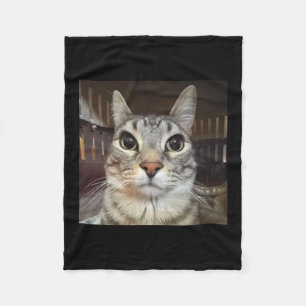Albern Staring Cat Meme Fleecedecke
