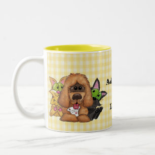 Albern und Tig mit Sassie-Pet-Adoption ist LIEBE Zweifarbige Tasse