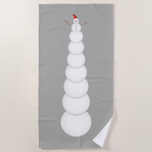Albern unvernünftig hohe Snowman Strandtuch