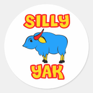 Albern Yak Runder Aufkleber