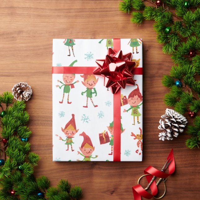 Alberne AI-Elfen Geschenkpapier (Feiertagsgeschenk)