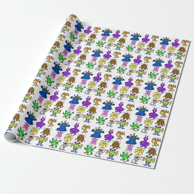 Alberne Außerirdischen Geschenkpapier (Ungerollt)