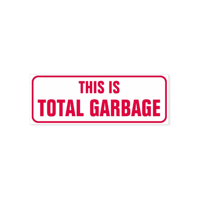 Alberne Briefmarke "This is total gARBAGE" Permastempel (Design)