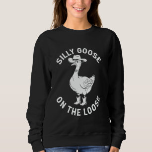 Alberne Gans auf dem Lose Cowboy Boots Hat Sweatshirt