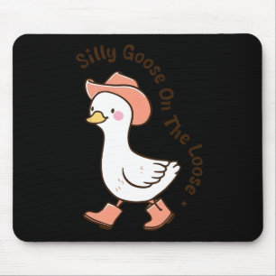 Alberne Gans auf der Loose Funny Cowboy Bauer Farm Mousepad