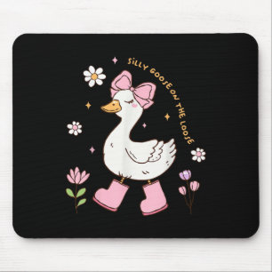 Alberne Gans auf der Lose Coquette Bow Pink Girl K Mousepad