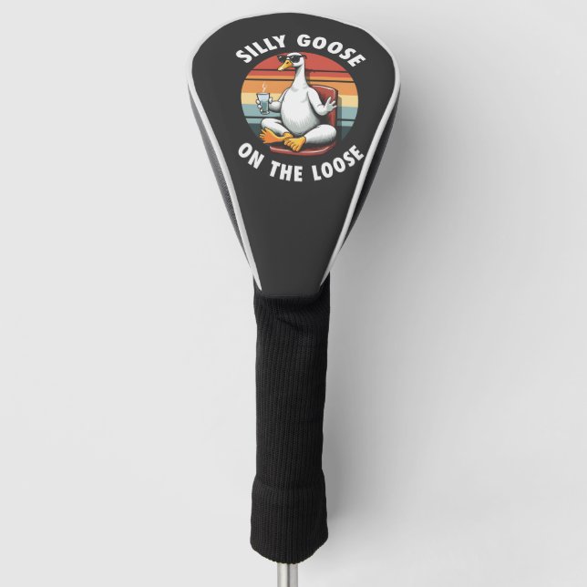 Alberne Gans auf der Lose Meditation Yoga Retro Golf Headcover (Vorderseite)