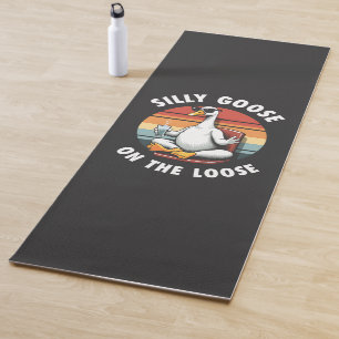 Alberne Gans auf der Lose Meditation Yoga Retro Yogamatte