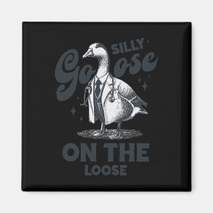 Alberne Gans auf der Lose Vintage Alberne Gänsehau Magnet