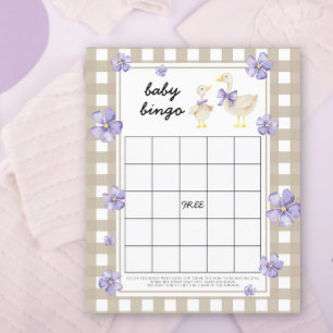 Alberne Gans - Baby Dusche Bingo Spiel