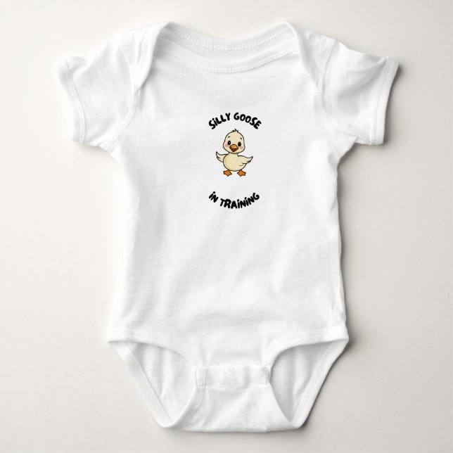 Alberne Gans in Training Neuer Baby Bodysuit Baby Strampler (Vorderseite)