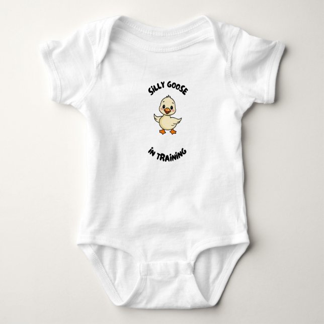 Alberne Gans in Training Neuer Baby Bodysuit Strampler (Vorderseite)