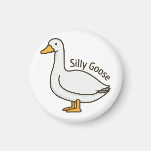 Alberne Gans Lustige Cartoon-Gans Magnet