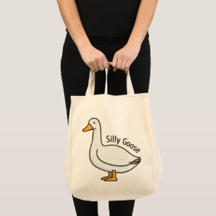 Alberne Gans Lustige Cartoon-Gans Tragetasche