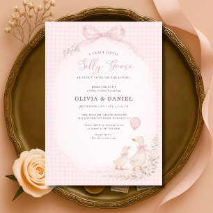 Alberne Gans Rosa Babyparty Einladung