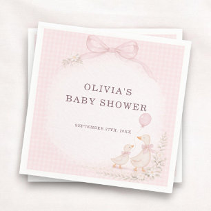 Alberne Gans Rosa Babyparty-Feier Serviette